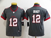 Youth Nike Buccaneers 12 Tom Brady Gray New 2020 Vapor Untouchable Limited Jersey,baseball caps,new era cap wholesale,wholesale hats